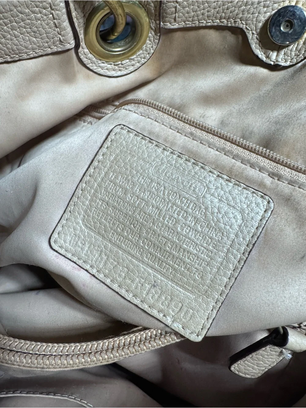 Coach Penelope Buckle bag Beige leather tote